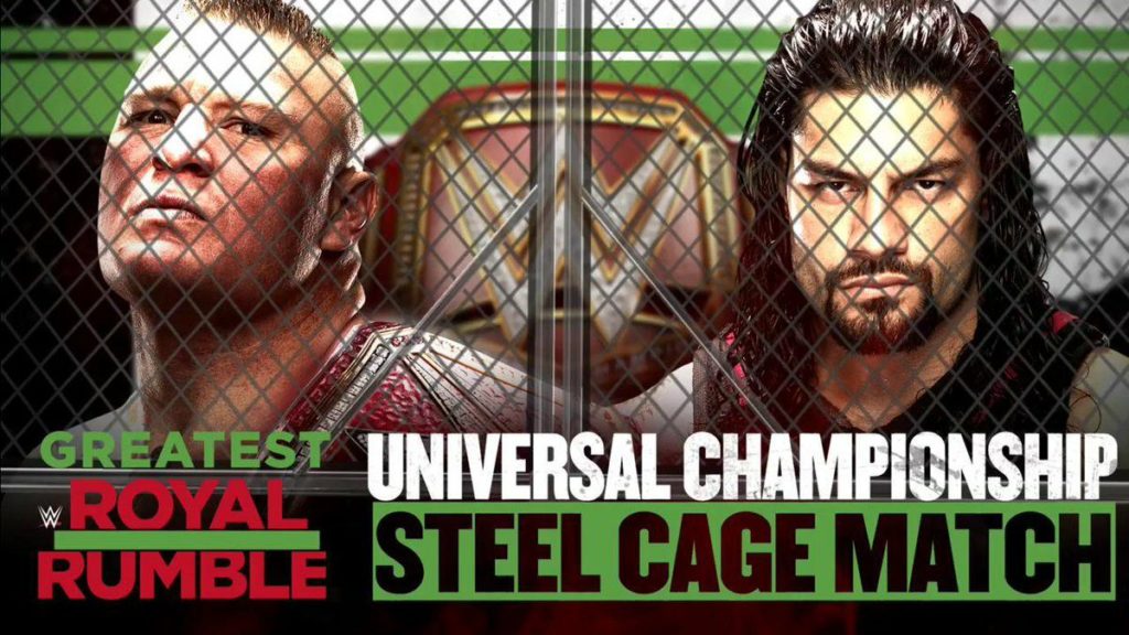 roman vs lesnar steel cage match grr