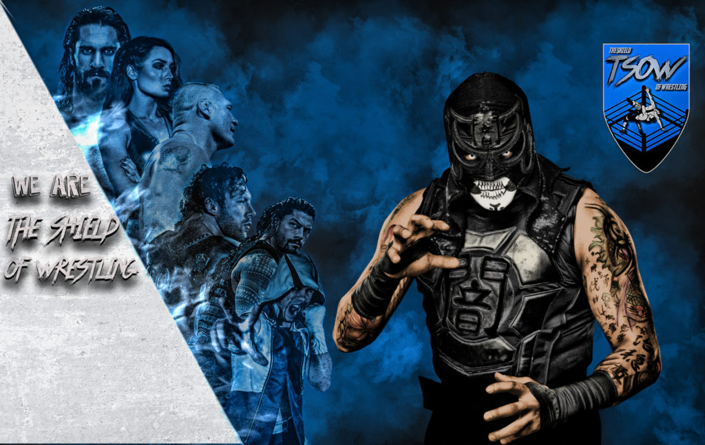 Pentagon Jr. smascherato da Jon Moxley durante uno show delle indies