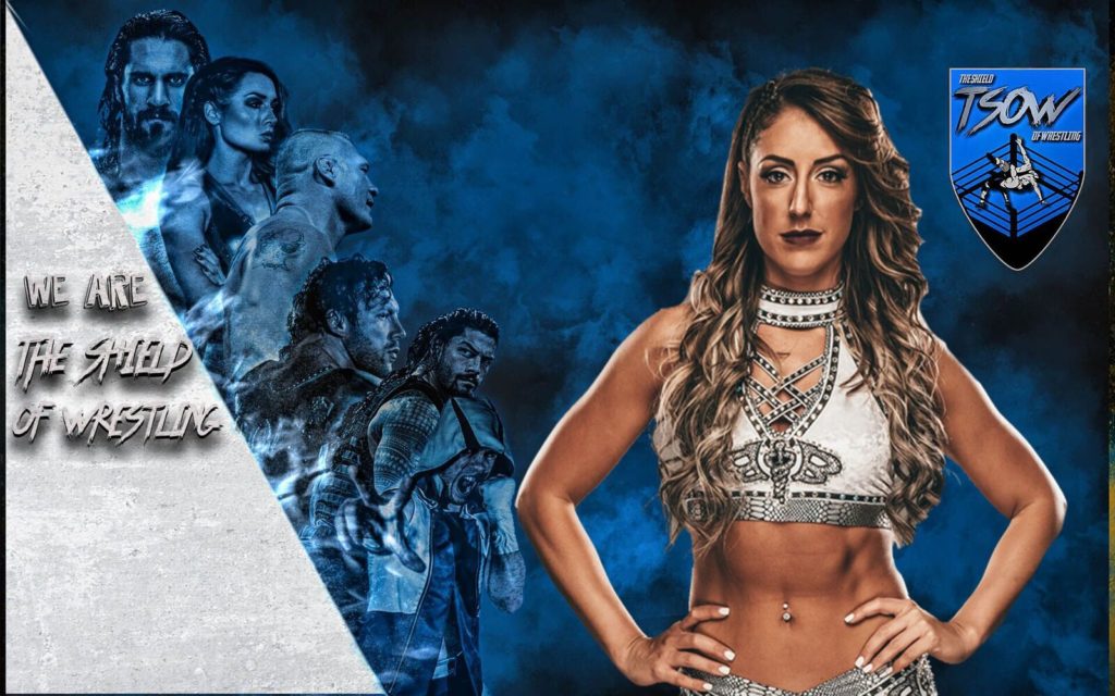 Britt Baker reagisce