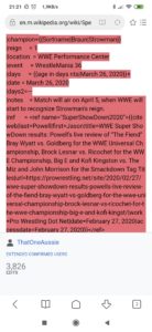 WrestleMania: clamoroso spoiler su una pagina Wikipedia?