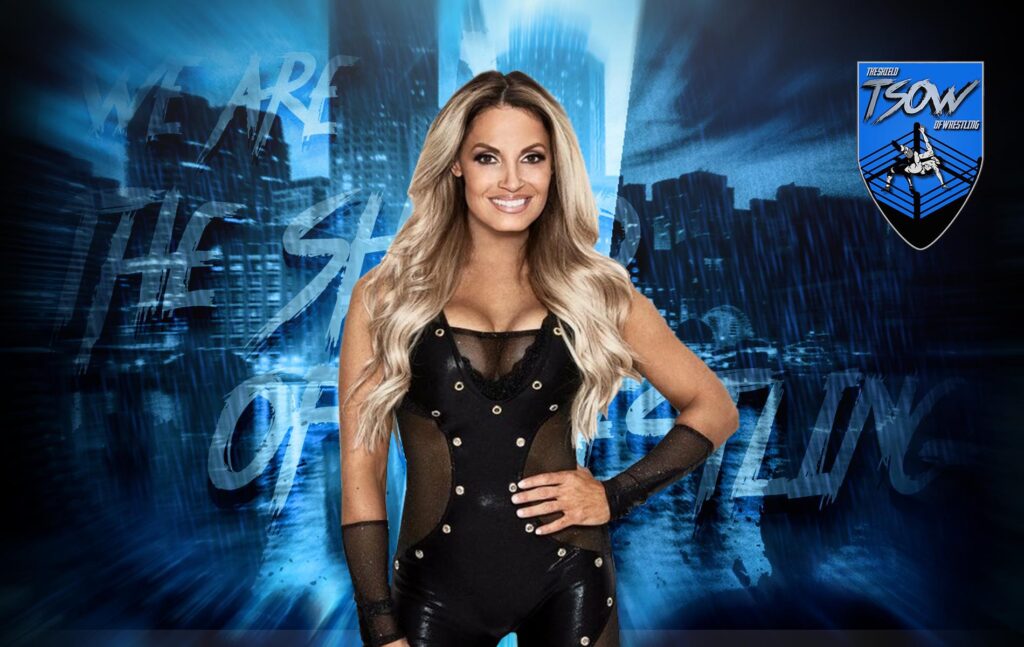 Trish Stratus si congratula con Britt Baker