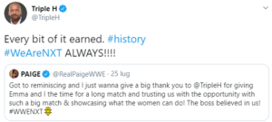 Triple H elogia Paige nel ricordo della vittoria dell'NXT Women's Title