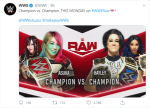 WWE RAW: annunciato un Champion vs Champion match