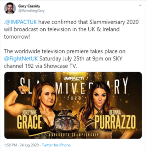 IMPACT Wrestling ritrasmetterà Slammiversary in Irlanda e in Regno Unito