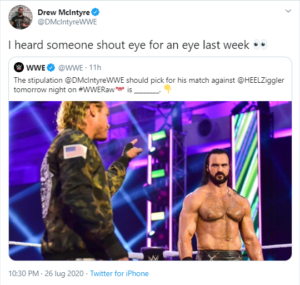 Drew McIntyre sceglierà un Hair vs Hair Match per l'incontro di RAW?