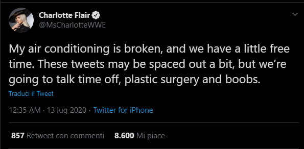 Charlotte Flair spiega il motivo del suo intervento