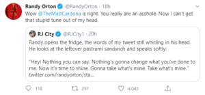 Randy Orton prende in giro AJ Styles in quanto terrapiattista