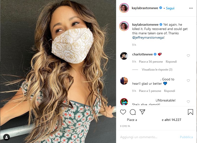 Kayla Braxton guarisce totalmente dal coronavirus