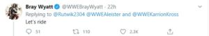 Karrion Kross e Bray Wyatt stuzzicano la fantasia dei fan su Twitter