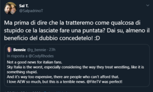 AEW su SKY: confermata la presenza di Salvatore Torrisi al commento?