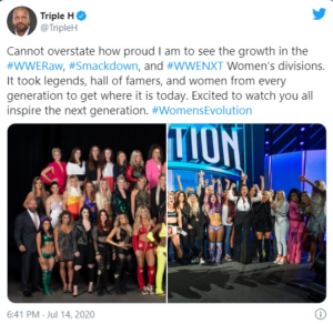 Triple H commenta la Women's Evolution