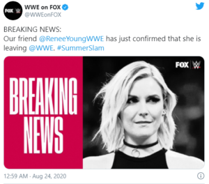 Renee Young ha festeggiato l'ultimo giorno in WWE con una "bella sbronza"