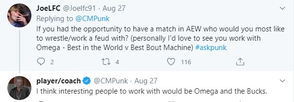 CM Punk svela chi vorrebbe affrontare in All Elite Wrestling