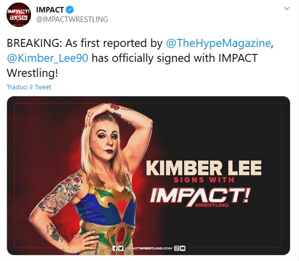 Kimber Lee ha ufficialmente firmato un contratto con IMPACT! Wrestling