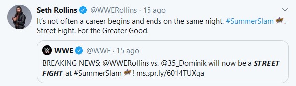 Seth Rollins manda un messaggio provocatorio a Dominik Mysterio