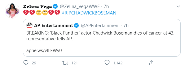 Morto Chadwick Boseman: il cordoglio del mondo del wrestling