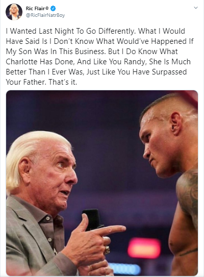 Ric Flair: le sue parole dopo l'attacco di Randy Orton a RAW