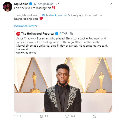 Morto Chadwick Boseman: il cordoglio del mondo del wrestling