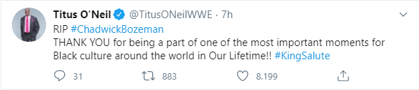 Morto Chadwick Boseman: il cordoglio del mondo del wrestling
