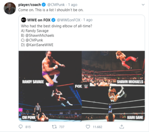 CM Punk critica un sondaggio della WWE