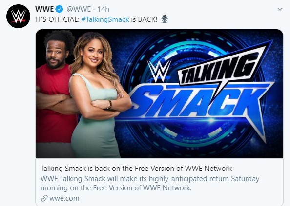 Talking Smack fa il proprio ritorno nella programmazione WWE