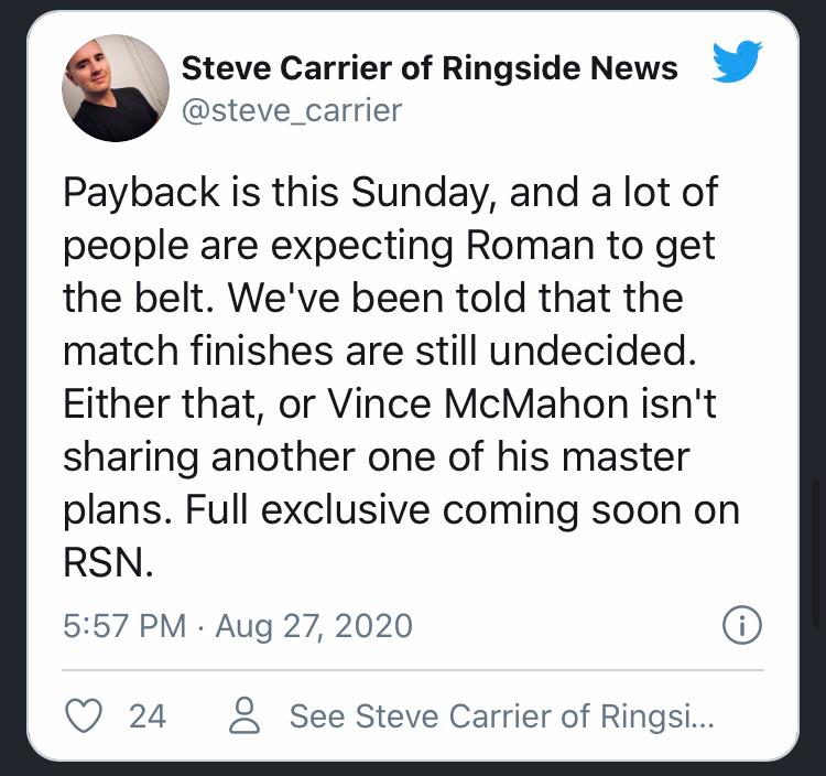WWE Payback: l'esito di un match non è ancora stato deciso
