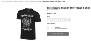 Triple H: clamoroso errore nel suo merchandising