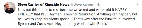 Paul Heyman poteva essere la mente dietro gli attacchi della RETRIBUTION