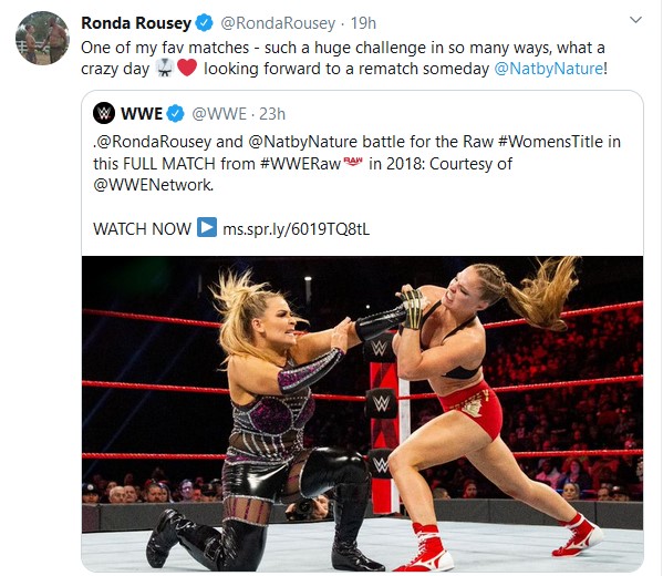 Ronda Rousey vuole tornare presto su un ring WWE?