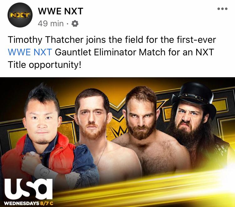 NXT: il quarto atleta annunciato per il Gauntlet Eliminator Match