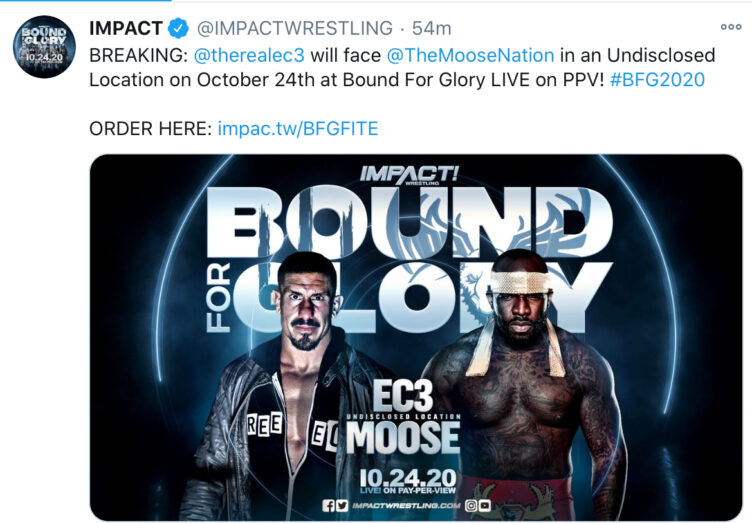 Bound For Glory annunciato un nuovo match