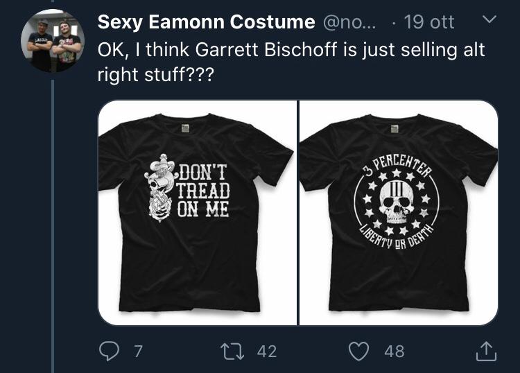 Pro Wrestling Tees accusato della vendita di merchandise di estrema destra