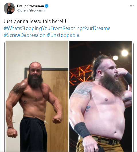 Braun Strowman mostra la sua clamorosa trasformazione fisica