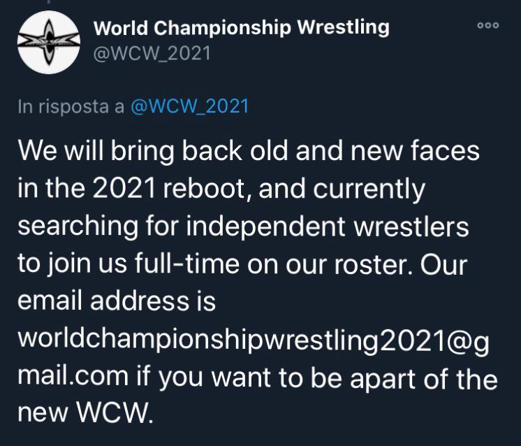 WCW: pronto il reboot nel 2021?