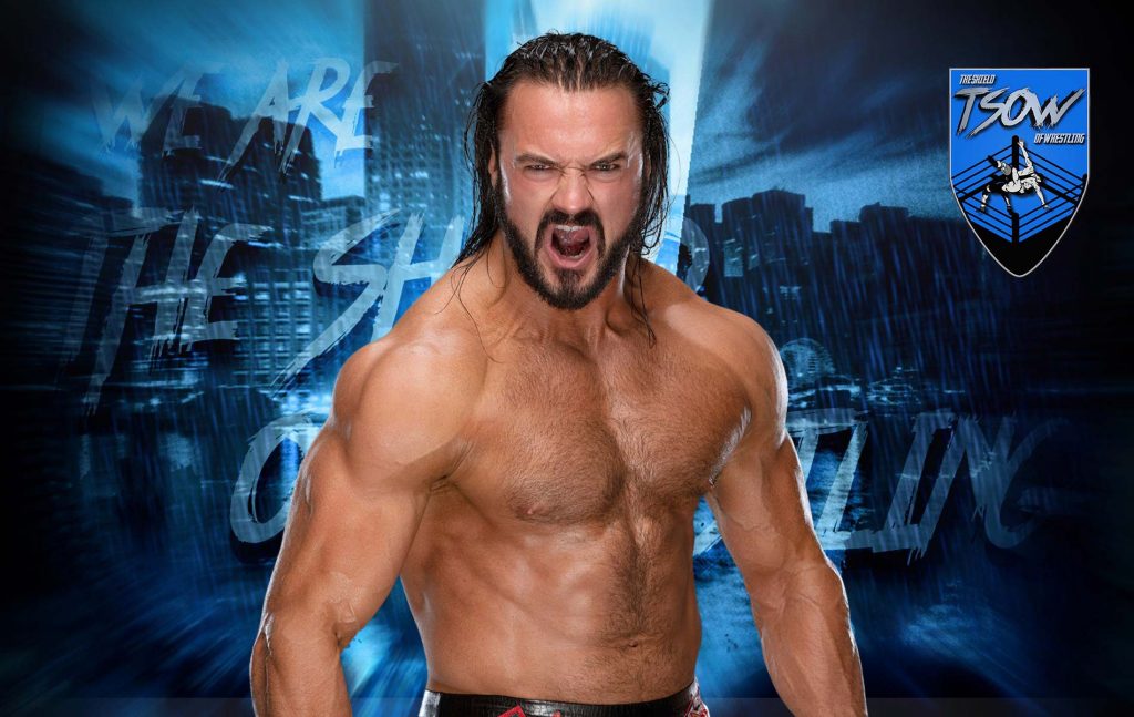 Drew McIntyre svenne in un Money In The Bank Ladder Match