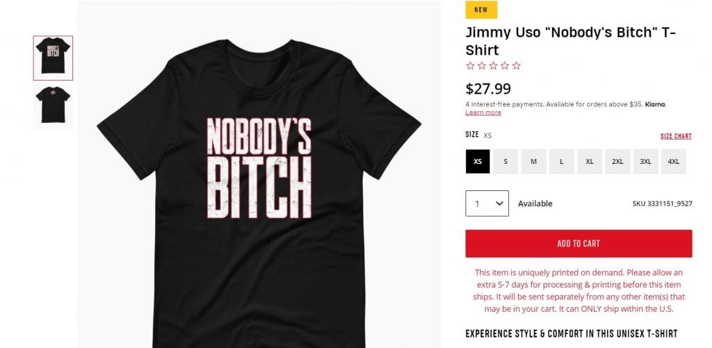 Jimmy Uso: merchandise e trademark per la nuova catchphrase