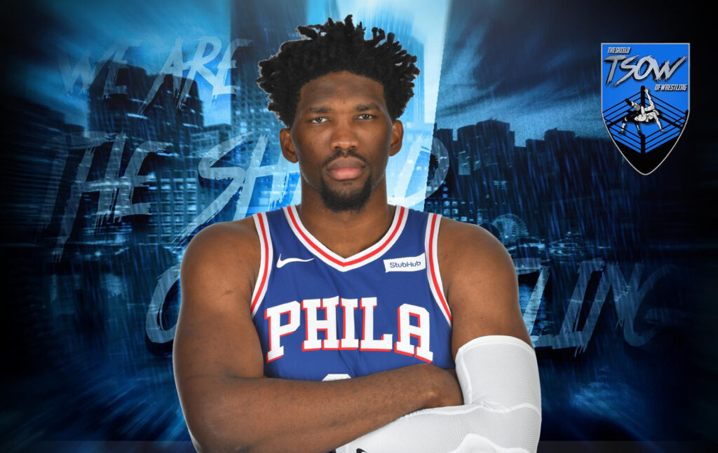 Joel Embiid esulta come la DX