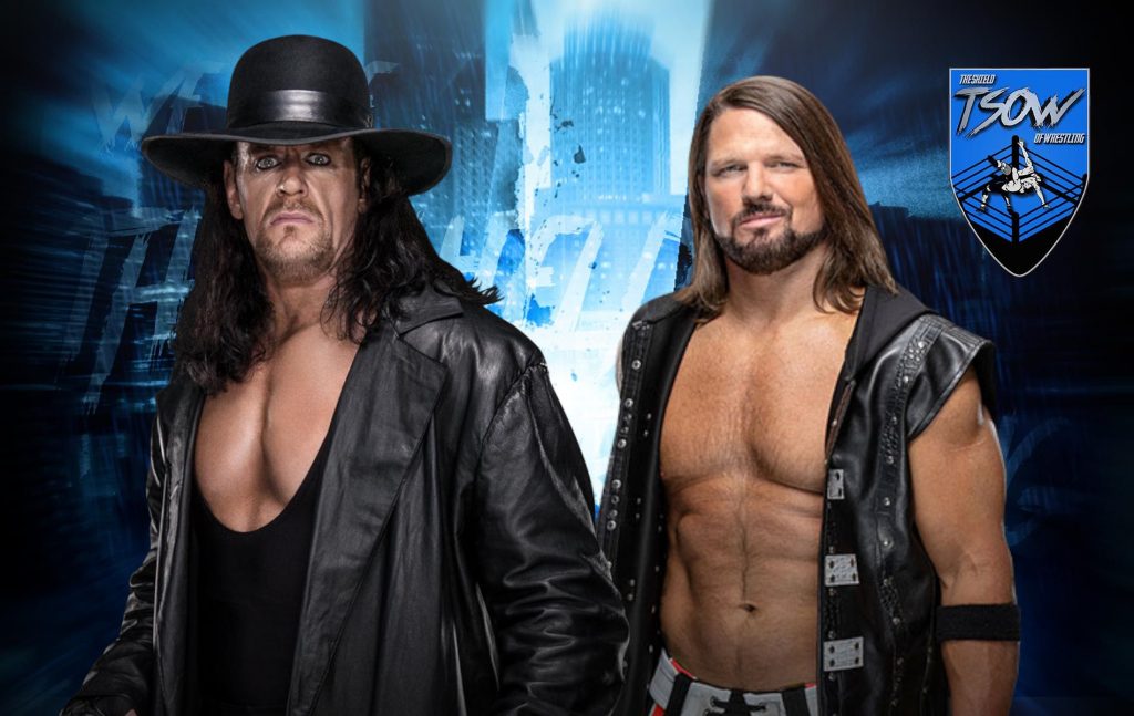 The Undertaker-AJ Styles: scambio di guanti dopo WM 36