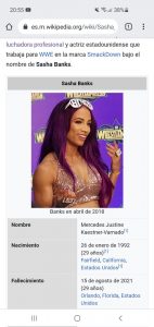 Sasha Banks: per Wikipedia Spagna è morta