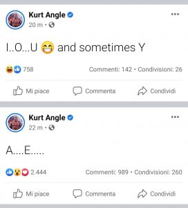 Kurt Angle in AEW? Il troll ai fan su Facebook