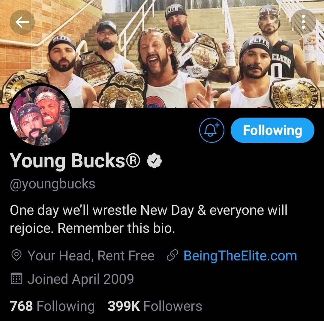 Young Bucks: sfida al New Day nella nuova bio