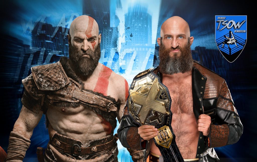 Tommaso Ciampa si presenta come Kratos ad Halloween Havoc