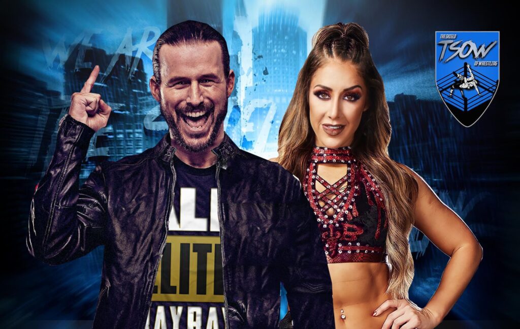 Britt Baker reagisce ad Adam Cole nel main event di All In