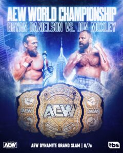 Tutto pronto per il grande scontro tra Jon Moxley e Bryan Danielson nel main event di AEW Dynamite Grand Slam! (Foto: Twitter, AEW on TV)