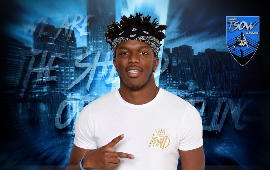 KSI colpito da una Frog Splash di Logan Paul a WM 39