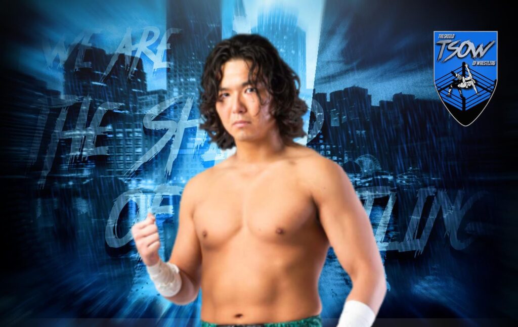 Jake Lee attacca Tetsuya Naito durante uno show della NJPW