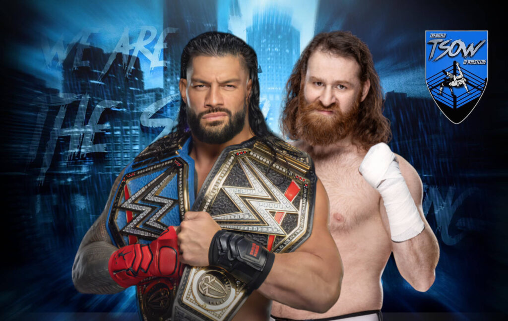 Sami Zayn affrontare Roman Reigns a WrestleMania 39
