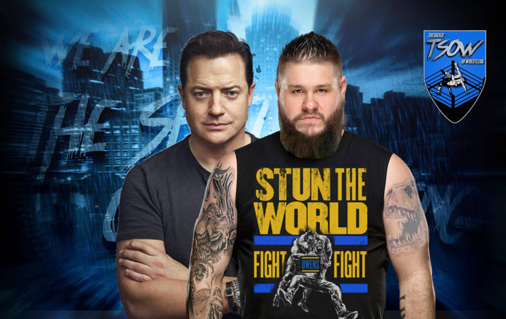 Kevin Owens e la foto con Brendan Fraser sui social