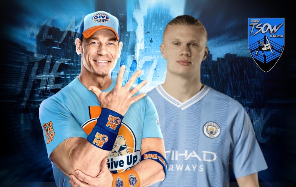 John Cena e Erling Haaland in un video del Manchester City