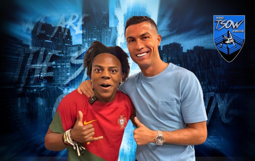 IShowSpeed al Draft con la maglietta di Cristiano Ronaldo